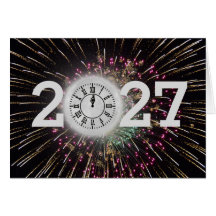 Neujahr 2026 Feuerwerke und Monduhr