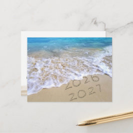 Neujahr 2026 Strand Vielen Dank aus der Wirtschaft Postkarte