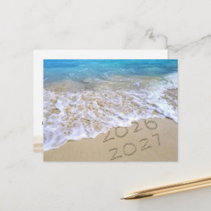 Neujahr 2026 Strand Vielen Dank aus der Wirtschaft Postkarte