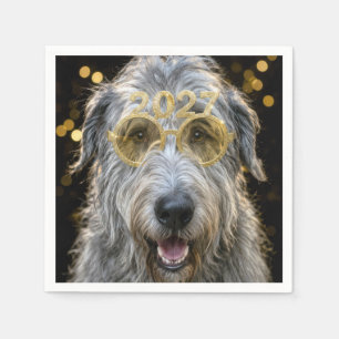 Neujahr 2027 Irischer Wolfshund Serviette