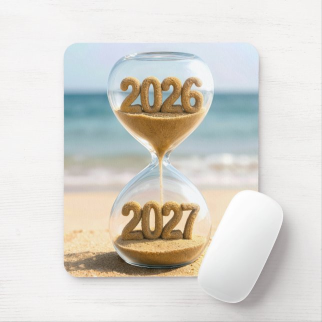 Neujahr 2027 Sanduhr Mousepad (Mit Mouse)