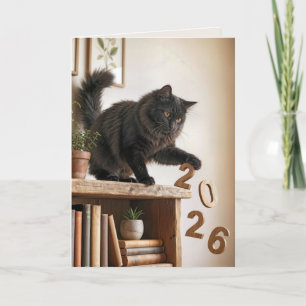 Neujahr 2027 Spielkatze Karte