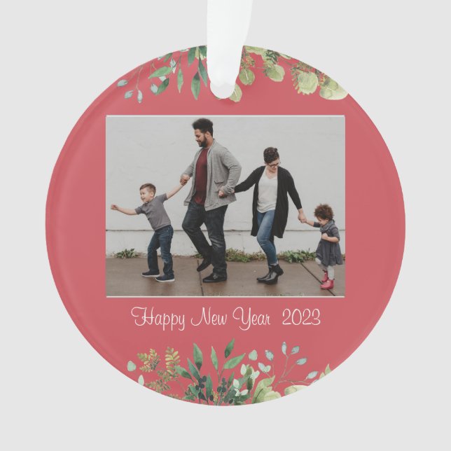 Neujahr - Akrylverzierung Ornament (Vorderseite)