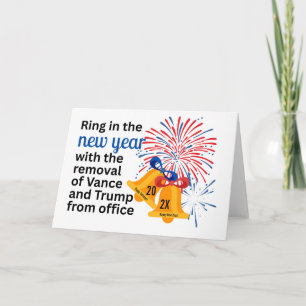 Neujahr Anti-Trump Impeach Entfernen 2026 Politisc Feiertagskarte