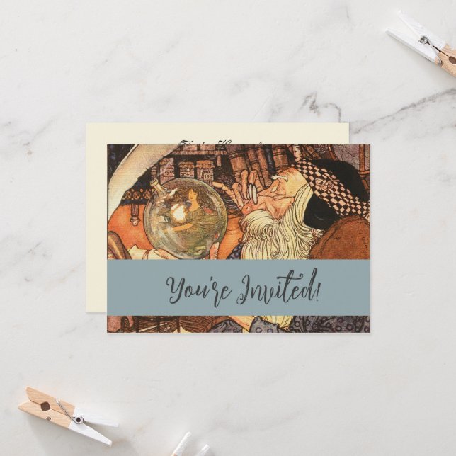 Neujahr Antike Vaterzeit Einladung (Vorderseite/Rückseite Beispiel)