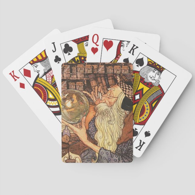 Neujahr Antike Vaterzeit Spielkarten (Rückseite)