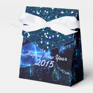 Neujahr - Bluelampen und Glitzer-Muster - Gefällig Geschenkschachtel