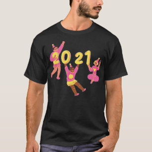 Neujahr Celebrants 2021 Ballon lustige Beste Prakt T-Shirt