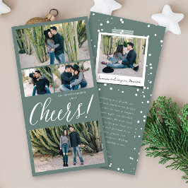 Neujahr Chevskript Moderne Weihnachtsfotokarte Feiertagskarte