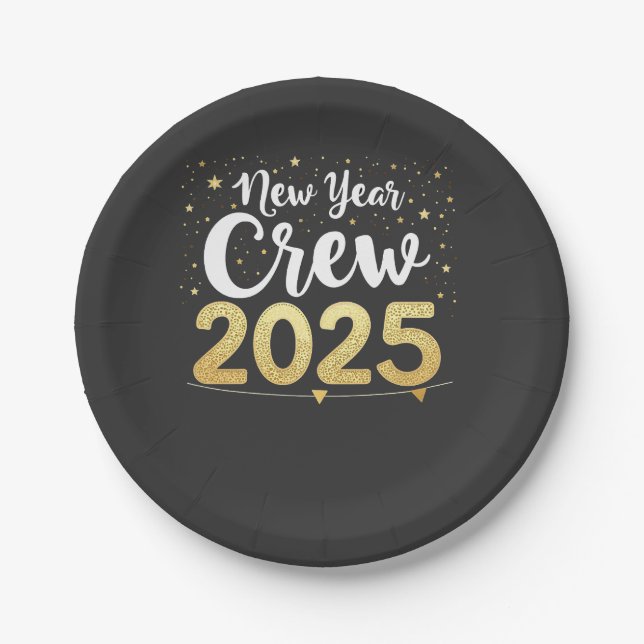 Neujahr Crew 2025 Cousin Crew Matching Family Pappteller (Vorderseite)