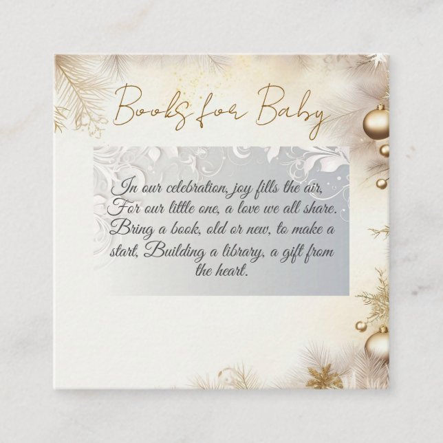 Neujahr Design Gold Elegant Baby Shower Begleitkarte (Vorderseite)