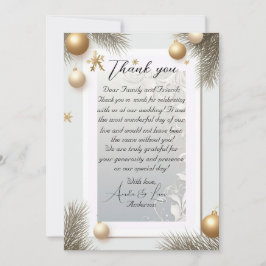 Neujahr Design Gold Elegant Baby Shower Dankeskarte