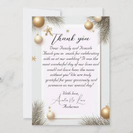 Neujahr Design Gold Elegant Baby Shower Dankeskarte