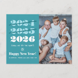 Neujahr Die Sonne 3. Mal ein Charm Modernes Aquama Feiertagspostkarte