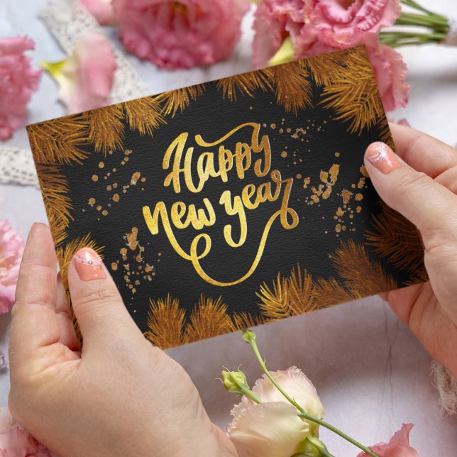 Neujahr Einladung Pine Gold Company Party (Von Creator hochgeladen)