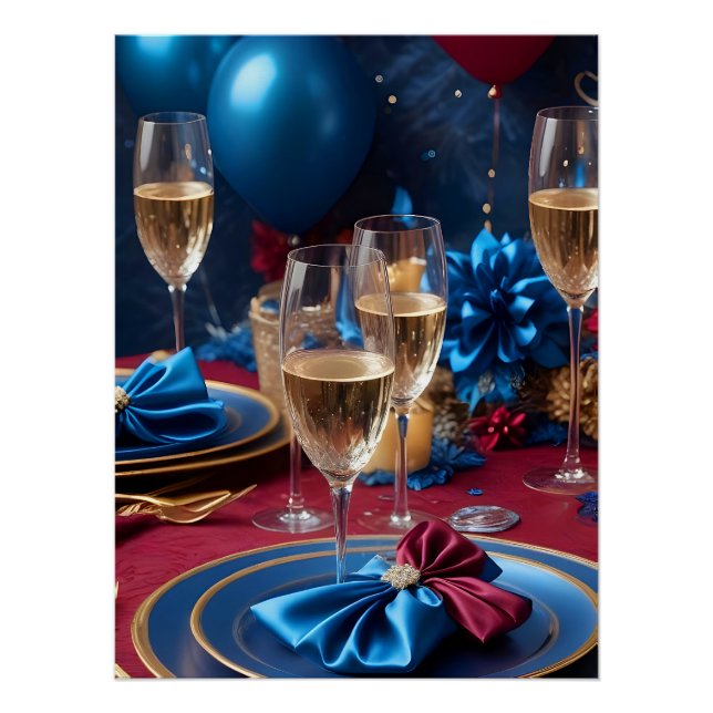 Neujahr Feiertage - Feierlichkeiten Poster (Vorderseite)