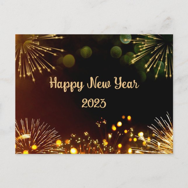 Neujahr Feiertagspostkarte (Vorderseite)