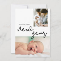 Neujahr Foto Baby Ankündigung Geburtsstat