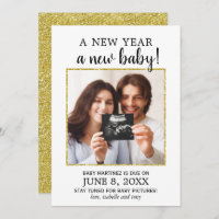 Neujahr Foto Baby Pregnancy Ankündigung