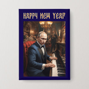 Neujahr Funny Wladimir Putin Russisch Button