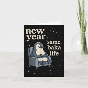 Neujahr Gleiches Baka Leben Pinguin Witze Gaming V Karte