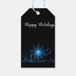 Neujahr in Paris Geschenkanhänger