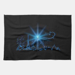 Neujahr in Paris Geschirrtuch