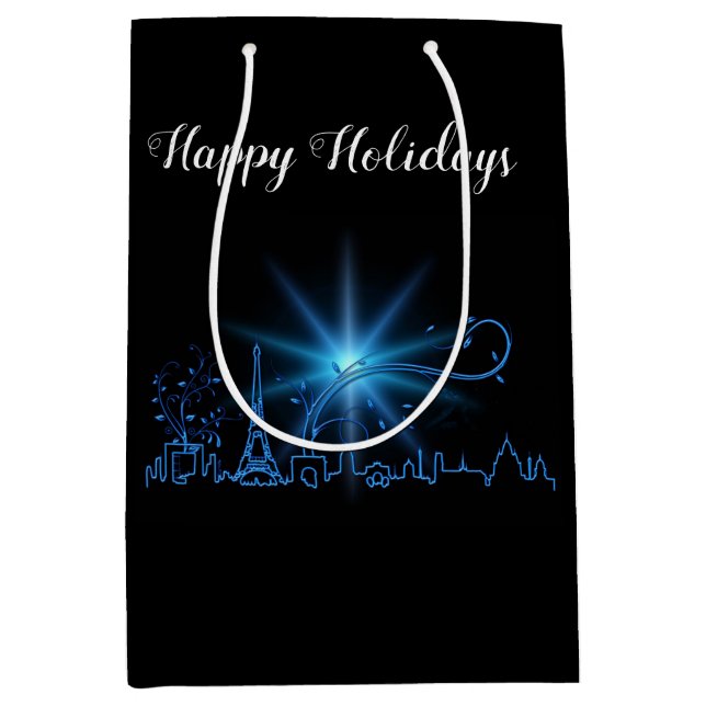 Neujahr in Paris Mittlere Geschenktüte (Vorderseite)