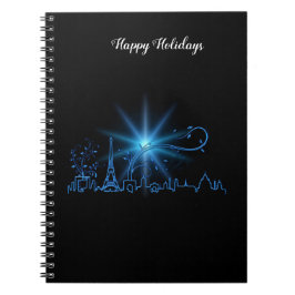 Neujahr in Paris Notizblock