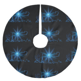 Neujahr in Paris Polyester Weihnachtsbaumdecke