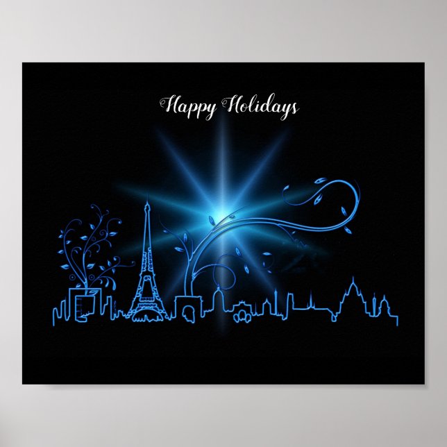 Neujahr in Paris Poster (Vorne)