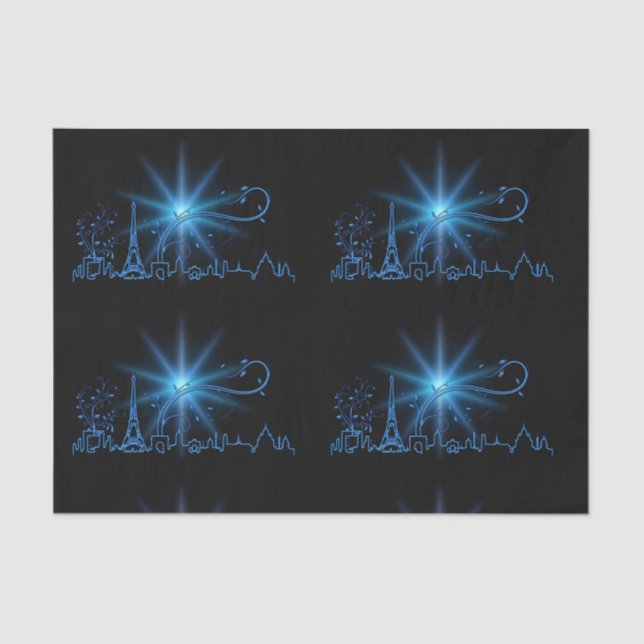 Neujahr in Paris Seidenpapier (Vorderseite)