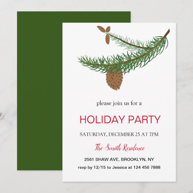 Neujahr ist der Kiefer ein Säugetier Einladung (Vorne/Hinten)