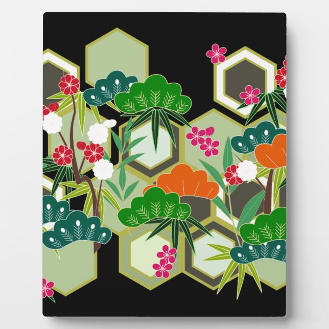 Neujahr Japan Stil Fotoplatte (Vorderseite)