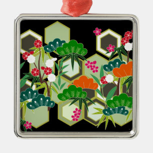 Neujahr Japan Stil Silbernes Ornament