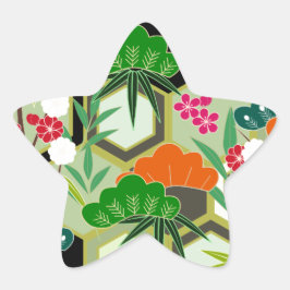 Neujahr Japan Stil Stern-Aufkleber