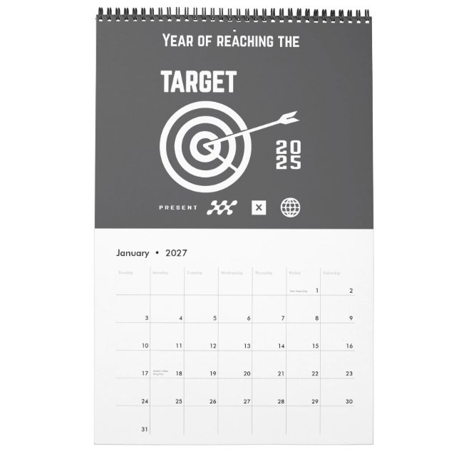 Neujahr Kalender (Jan 2027)