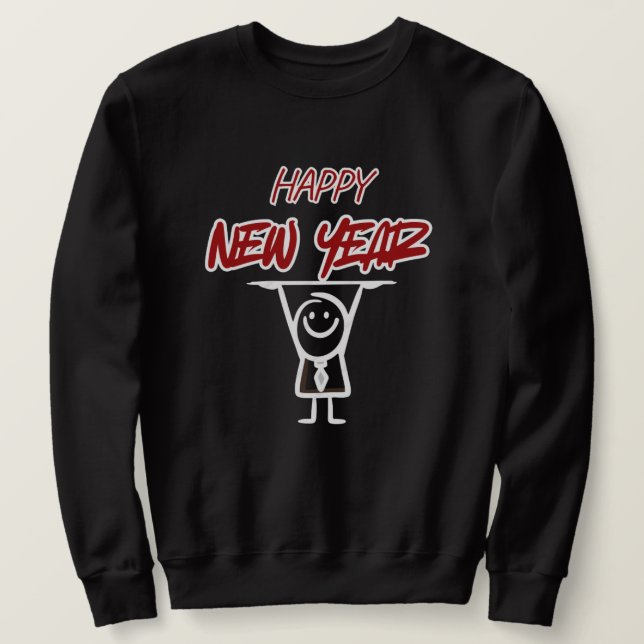 NEUJAHR Kapuzenpullover trendy stilvoll modern 202 Sweatshirt (Design vorne)