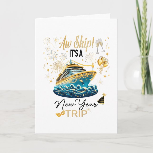 Neujahr Kreuzfahrt 2026 Nye Feier Karte (Vorderseite)