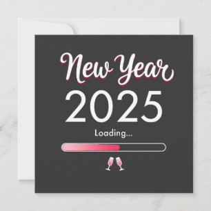 Neujahr Loading 2025 Frohes neues Jahr Xmas  Einladung