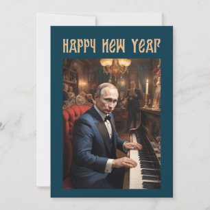 Neujahr Lustig Wladimir Putin Russisch Feiertagskarte