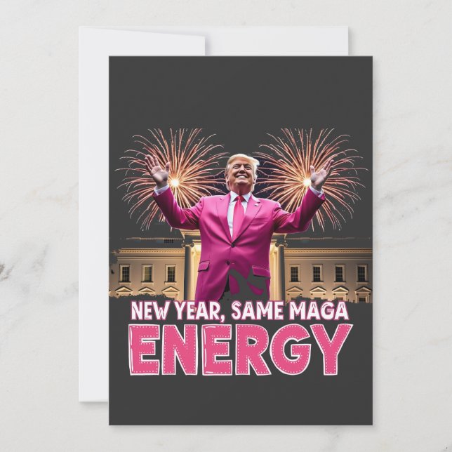 Neujahr MAGA Energy Trump Einweihung Dankeskarte (Vorderseite)