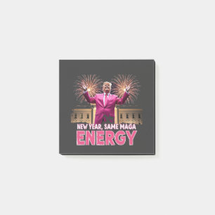 Neujahr MAGA Energy Trump Einweihung Post-it Klebezettel