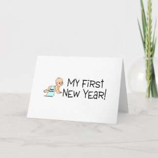 Neujahr mein erstes neues Jahr Feiertagskarte