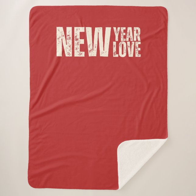 Neujahr - Neue Liebe Sherpadecke (Vorderseite)