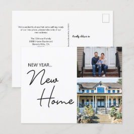 Neujahr Neue Zuhause-Family-Fotos für das benutzer Postkarte