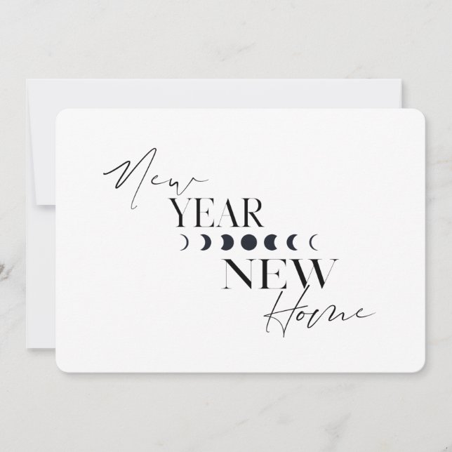 Neujahr Neuer Zuhause Feiertag Feiertagskarte (Vorderseite)
