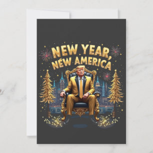Neujahr New America Proud Maga Trump Einweihung Feiertagskarte