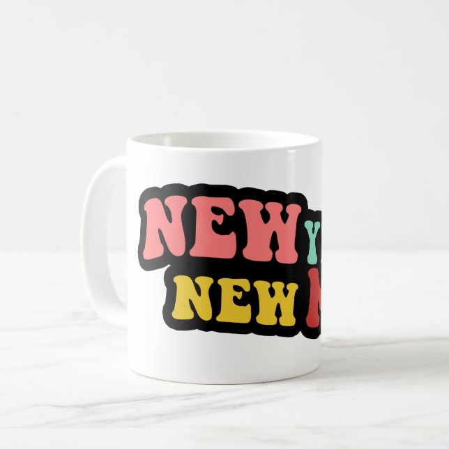 Neujahr, New Me Tasse (Vorderseite Links)