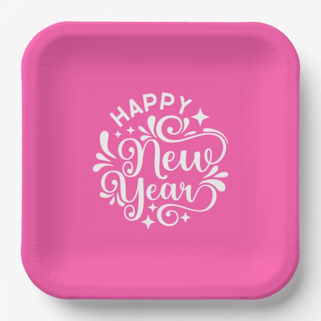 Neujahr Pappteller (Vorderseite)